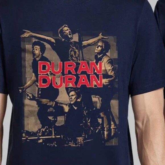 Duran Duran Europe 2025 2026 Navy Collage Bandshot Tour T Shirt 90 - Picture 2 of 6